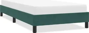 Каркас кровати VidaXL модель 4101334, тёмно-зелёный велюр, 80x210 см, без матраса