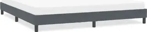 Gultas rāmis VidaXL 4101374 tumši pelēks samta 200 x 210 cm bez matracīša