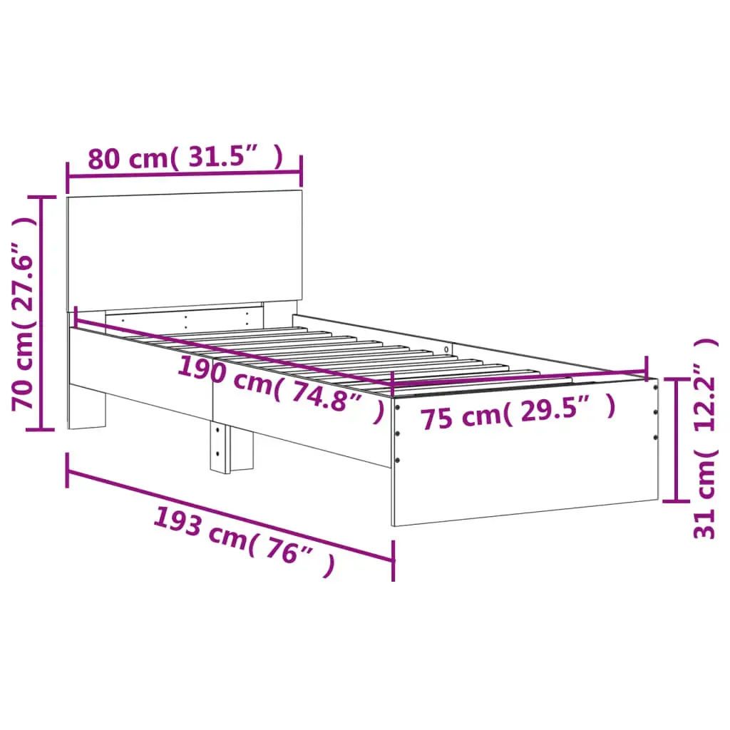 Bed frame VidaXL 3207607 Photo 15