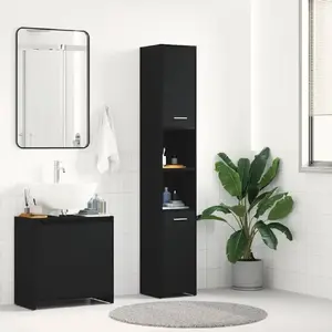 Тумба для ванной VidaXL 863124 шпон «черный дуб» 30x30x183,5 см