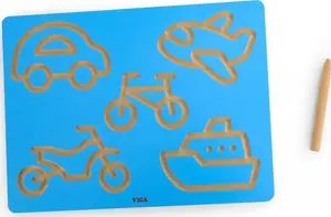 Educational Writing Board Viga Toys Tablica Grafomotoryczna Pojazdy — tracing board for writing practice
