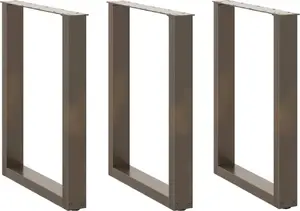 Coffee table legs VidaXL set of 3 steel adjustable height 70 × 72–73 cm