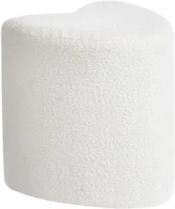 Пуф-оттоманка Beliani Puf SCOTIA шенилл слоновая кость 40×33×44 см