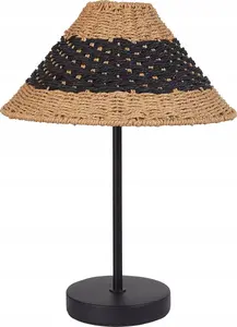 Table lamp Beliani MOMBA woven beige with black – table lamp by Beliani
