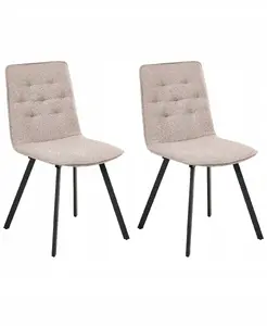 Dining chair set Beliani CARVER, 2-piece, light brown