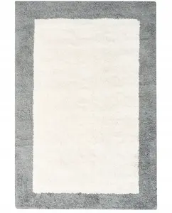 Коврик для ванной Beliani KABRI 60 x 90 см хлопок, серо‑бежевый