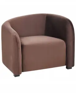 Armchair Beliani VELTADA velour dark brown