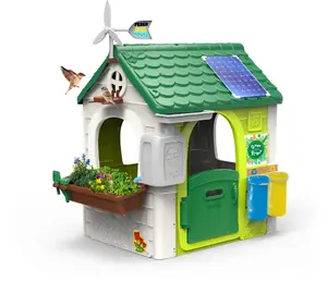 Playhouse FEBER Green House — floorstanding outdoor playhouse for ages 2+, 1 door, multicolour