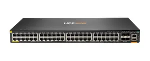 HP Aruba Networking CX 6200F pārvaldāms L3 slēdzis ar 48 Gigabit Ethernet RJ-45 portiem 4 SFP+ slotiem Class-4 PoE 370W sakraujams montējams statnē