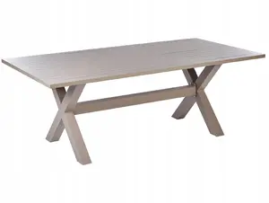 Dārza galds Beliani CASCAIS 200 x 105 cm bēšs, āra ēdamgalds