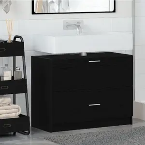 Тумба под раковину VidaXL модель 868832 Черный дуб 78 x 37 x 59 см