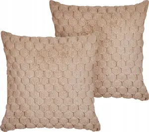 Cushion set Beliani PURSLANE, 2 pieces, sand color