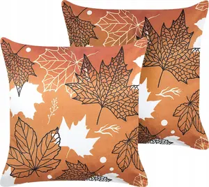 Декоративные подушки Beliani 2 шт. 45 x 45 см POINSETTIA оранжевые