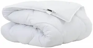 Duvet Cover Set VidaXL 135 x 200 cm White Microfiber