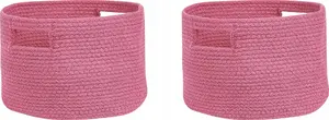 Storage baskets set Beliani CHINIOT, 2 cotton baskets, pink