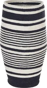 Cotton Storage Basket Beliani ARRAH, white and black