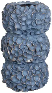 Vase Beliani MUZAKI ceramic flower vase 52 cm blue