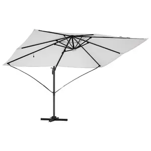 Offset Parasol VidaXL model 42003359 — beige polyester canopy, aluminium frame, large foldable