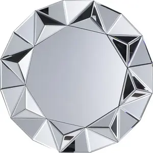 Wall Mirror Beliani Habay — Silver Frame