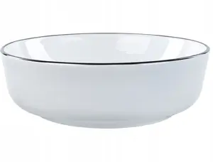 Countertop round washbasin Beliani XERT Ø42 cm white