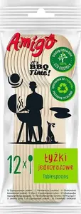 Disposable wooden spoons Politan Gosia Amigo, pack of 12 (model 7129)