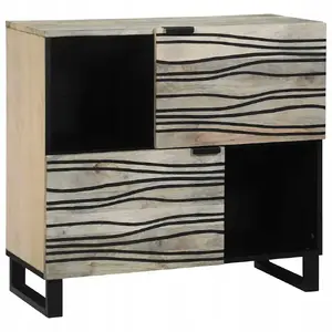 Шкаф и стеллаж для медиа VidaXL 80 x 33,5 x 75 см, белый и черный