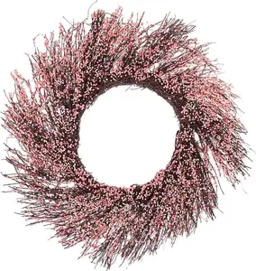 Wreath for door Shumee 50 cm pink - decorative door wreath