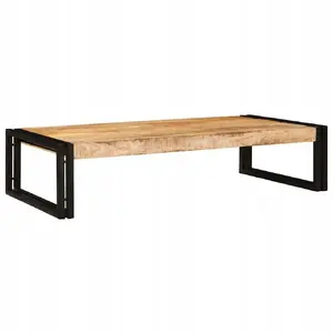 Vannas istabas plaukts VidaXL 100 x 50 x 23 cm no manga koka ar dzelzs rāmi