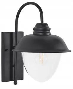 Outdoor wall lamp Beliani BANKA — black garden wall sconce