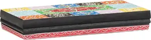 Набор из 3 настенных полок VidaXL из цельной манговой древесины 100x20x6 см
