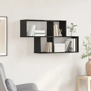 Настенная полка VidaXL модель 869197 Черный дуб 100×20×53 см Инженерная древесина