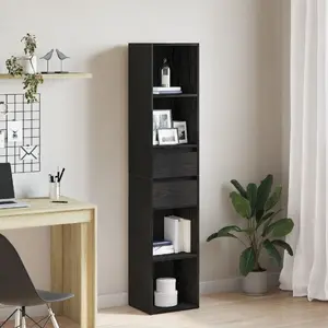 Книжный шкаф VidaXL модель 862499 Черный дуб, инжиниринговая древесина 36 x 30 x 171 см