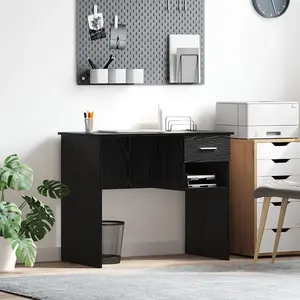 Desk VidaXL model 869267, black, 90 cm x 49.5 cm