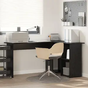 Письменный стол VidaXL Czarne 142 cm x 102 cm – VidaXL (869291), чёрный, 142×102 см