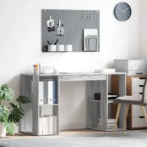 Galds VidaXL modelis 869503, pelēks, 130 cm x 50,5 cm