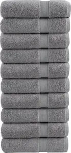 Towels VidaXL premium bath towels set 10 pcs gray 70x140 cm cotton