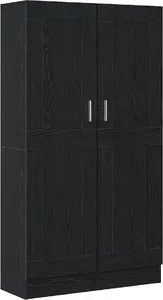 Bookcase pair VidaXL 165 x 30.5 x 150 cm Black Oak, freestanding shelving unit