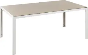 Уличный стеклянный стол Beliani CATANIA 160 x 90 см бежевый