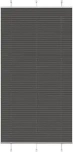 Pleated blackout blind VidaXL 110x200 cm, fabric width 109.4 cm, black