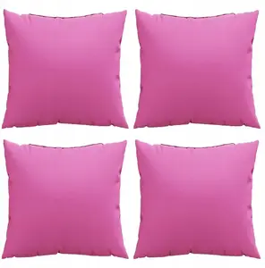 Decorative Cushions VidaXL set of 4, pink 60 x 60 cm, fabric