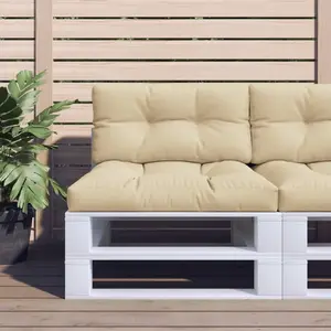 Cushion for Pallet Sofa VidaXL 80x40x12 cm Beige Fabric