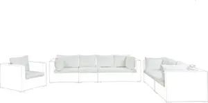 Outdoor cushion cover set Beliani MAESTRO II cream — pillow covers for garden seating