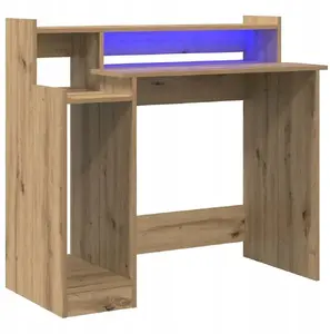 Письменный стол VidaXL Lumarko 97 x 45 x 90 см дуб artisan — компактный рабочий стол