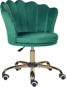 Office chair Beliani MONTICELLO II — adjustable green velour upholstery