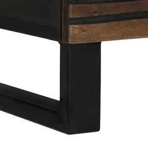 Тумба прикроватная VidaXL 50x33x60 см из цельного мангового дерева и инженерной древесины