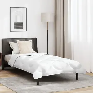 Duvet with Pillow Set VidaXL 155 x 220 cm White Microfiber (2 pcs)
