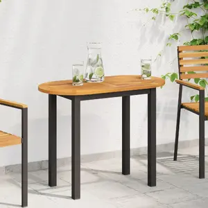 Столешница VidaXL овальная 90x45x2 см из массива акации