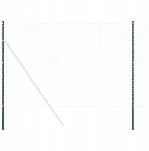 Žogu stabi VidaXL komplekts 12 gab., zaļi, 200 cm