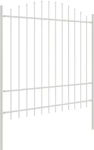 Садовый забор VidaXL с верхней аркой, белый, 11,9 x 1,75 м, сталь