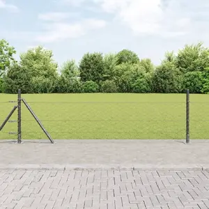 Fence netting hexagonal grey 0.5 x 100 m steel VidaXL